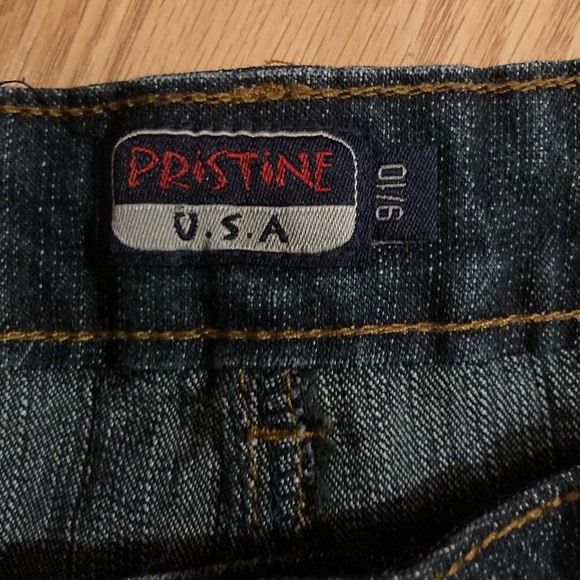 NWOT Junior Dark Blue Jeans w/Flowers & Sequins sz 9/10 by Pristine USA - Picture 11 of 11